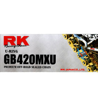 RK 420MXU x 136L MX U Ring Motorcycle Chain Gold 12-429-136GD