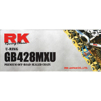 RK 428MXU x 136L MX U Ring Motorcycle Chain Gold 12-489-136GD