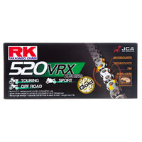 RK 520VRX x 120L RX Ring Motorcycle Chain Gold 12-52R-120GD