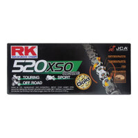 RK 520XSO x 120L X Ring Motorcycle Chain Gold 12-52X-120GD