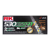 RK 530XSO x 114L X Ring Motorcycle Chain Gold RL 12-53X-114GD