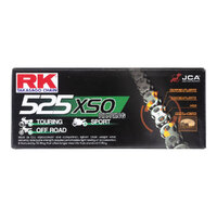 RK 525XSO x 124L X Ring Motorcycle Chain RL 12-55X-124