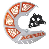 Acerbis X-Brake 2.0 Disc Cover & Black Mount White Orange SX/F 03-14 EXC/F 03-15