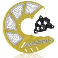 Acerbis X-Brake 2.0 Disc Cover & Black Mount Yellow White Suzuki RMZ250 RMZ450 07-23