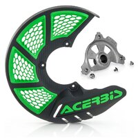 Acerbis X-Brake 2.0 Disc Cover & Mount Black Green Kawasaki KX250F 21-22 450 19-23