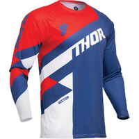 Thor Jersey Sector Checker Navy/Red 2XL