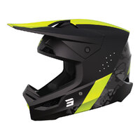 Shot MX Helmet Race Camo Mat Black/Neo Yellow MIPS S