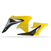 Polisport Radiator Shrouds Yellow/Black Suzuki RMZ250 2010-2018