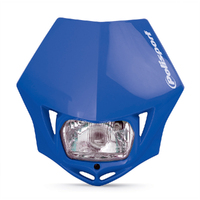 Polisport MMX Headlight Universal 12-volt High-Low Beam Yamaha Blue