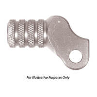 Hammerhead Gear Lever Tip Knurled Tip With Hardware +10MM Silver